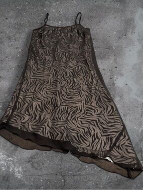 Sheer zebra print slip dress y2k lingerie fairy grunge coquette